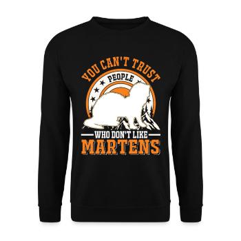 Martre Cadeau Vison Blaireau Arbre Martre - Sweat-shirt Unisexe - noir - Devant - Alina (178cm) & Michal (187cm)