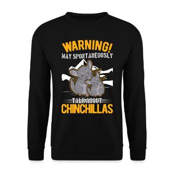 Peut parler spontanément de Chinchillas - Sweat-shirt Unisexe - noir - Devant - Alina (178cm) & Michal (187cm)
