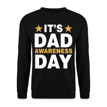 Aujourd’hui, c’est la fête des pères Fête des pères Père Papa Papa - Sweat-shirt Unisexe - noir - Devant - Alina (178cm) & Michal (187cm)