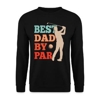 Best Father After Par Golf Golfer Daddy Papa - Unisex Sweatshirt - black - Front - Alina (178cm) & Michal (187cm)