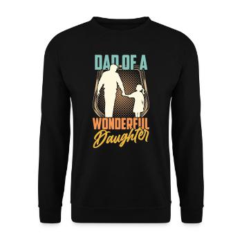 Père d’une merveilleuse fille Proverbes Papa Papa - Sweat-shirt Unisexe - noir - Devant - Alina (178cm) & Michal (187cm)