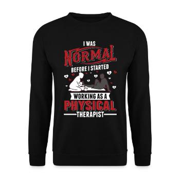 Physiotherapist Physiotherapy Physio - Unisex Sweatshirt - black - Front - Alina (178cm) & Michal (187cm)