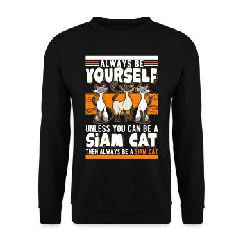 Siamese Cat Siamese Cat Siamese Cat - Unisex Sweatshirt - black - Front - Alina (178cm) & Michal (187cm)