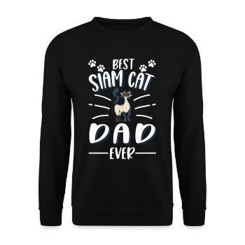 Siamese Cat Papa Siam Cat Dad Siamese Cat - Unisex Sweatshirt - black - Front - Alina (178cm) & Michal (187cm)