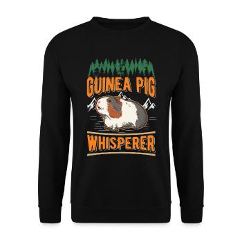 Chuchoteur de cochon d’Inde - Sweat-shirt Unisexe - noir - Devant - Alina (178cm) & Michal (187cm)