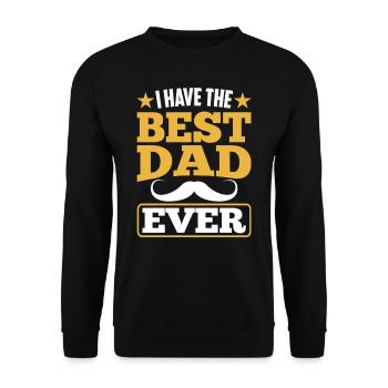J’ai le meilleur père de tous les temps Papa Papi - Sweat-shirt Unisexe - noir - Devant - Alina (178cm) & Michal (187cm)