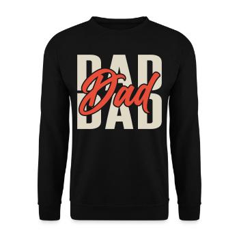 Papa Sayings Father Day Father Daddy - Unisex Sweatshirt - black - Front - Alina (178cm) & Michal (187cm)