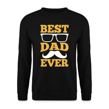 Best Father Ever Papa Father Day Daddy - Unisex Sweatshirt - black - Front - Alina (178cm) & Michal (187cm)