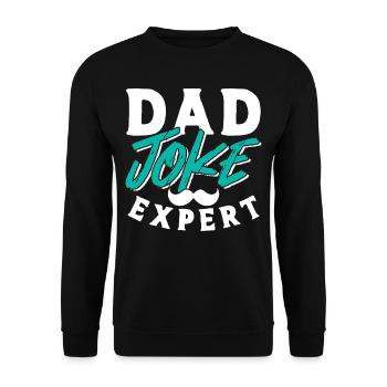Papa Blague Papa Blagues Père - Sweat-shirt Unisexe - noir - Devant - Alina (178cm) & Michal (187cm)