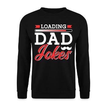 Papa Blague Papa Blagues Père - Sweat-shirt Unisexe - noir - Devant - Alina (178cm) & Michal (187cm)