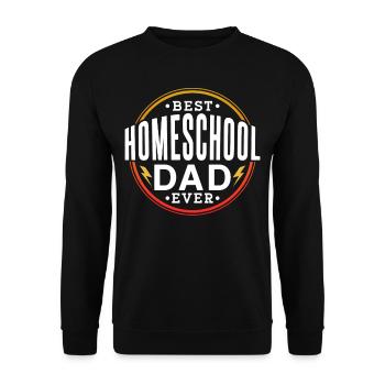 Bester Homeschool Papa Aller Zeiten Homeschooling - Unisex Pullover - Schwarz - Vorne - Alina (178cm) & Michal (187cm)