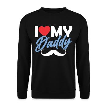 I love My Daddy Daddy Father Papa Father Day - Unisex Sweatshirt - black - Front - Alina (178cm) & Michal (187cm)