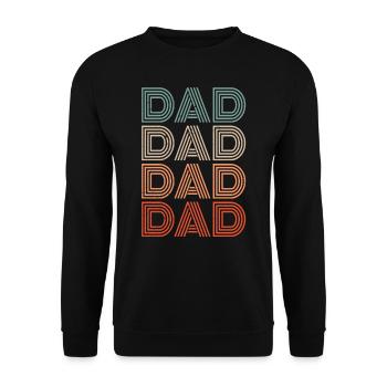 Vater Von Vier Kindern Vater Tag Papi Papa - Unisex Pullover - Schwarz - Vorne - Alina (178cm) & Michal (187cm)