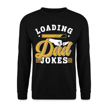 Papa Blague Papa Blagues Père - Sweat-shirt Unisexe - noir - Devant - Alina (178cm) & Michal (187cm)