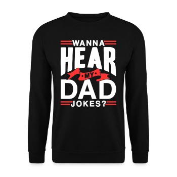 Papa Blague Papa Blagues Père - Sweat-shirt Unisexe - noir - Devant - Alina (178cm) & Michal (187cm)