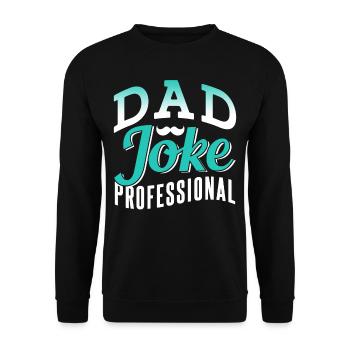 Papa Blague Papa Blague Père Blagues - Sweat-shirt Unisexe - noir - Devant - Alina (178cm) & Michal (187cm)