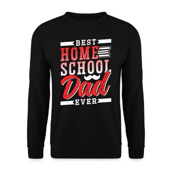 Bester Homeschool Papa Aller Zeiten Homeschooling - Unisex Pullover - Schwarz - Vorne - Alina (178cm) & Michal (187cm)
