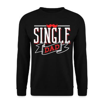Père célibataire Papa Papa Parent célibataire - Sweat-shirt Unisexe - noir - Devant - Alina (178cm) & Michal (187cm)