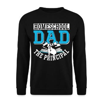 Homeschool Papa Alias Directeur Homeschooling Père - Sweat-shirt Unisexe - noir - Devant - Alina (178cm) & Michal (187cm)