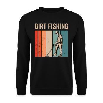 Dirt Fishing Metal Detecting Metal Detection - Unisex Sweatshirt - black - Front - Alina (178cm) & Michal (187cm)