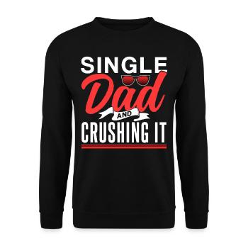 Père célibataire Papa Papa Parent célibataire - Sweat-shirt Unisexe - noir - Devant - Alina (178cm) & Michal (187cm)