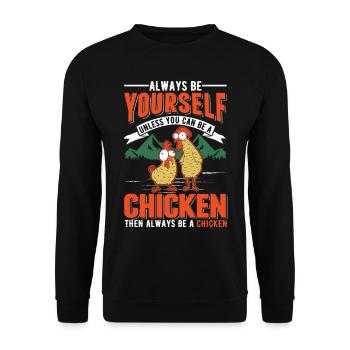 Poulet Élevage de poulet Éleveur de poulet - Sweat-shirt Unisexe - noir - Devant - Alina (178cm) & Michal (187cm)