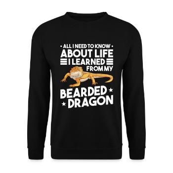 Bartagame Dragon barbu - Sweat-shirt Unisexe - noir - Devant - Alina (178cm) & Michal (187cm)
