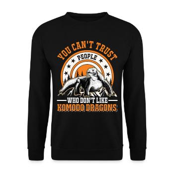 Komodo dragon monitor lizard - Unisex Sweatshirt - black - Front - Alina (178cm) & Michal (187cm)