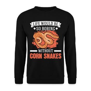 Corn Snake Cadeau Corn Snake - Sweat-shirt Unisexe - noir - Devant - Alina (178cm) & Michal (187cm)