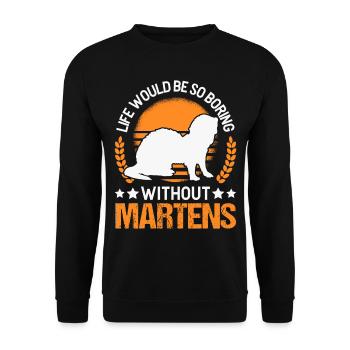 La vie serait si ennuyeuse sans Martens Marder - Sweat-shirt Unisexe - noir - Devant - Alina (178cm) & Michal (187cm)