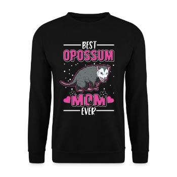 Best Opossum Mom Ever Opossum Mama Beutelratte - Unisex Pullover - Schwarz - Vorne - Alina (178cm) & Michal (187cm)