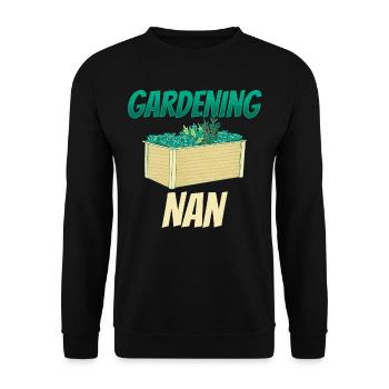 Gartenarbeit Großmutter Garten Oma Gärtnerin - Unisex Pullover - Schwarz - Vorne - Alina (178cm) & Michal (187cm)
