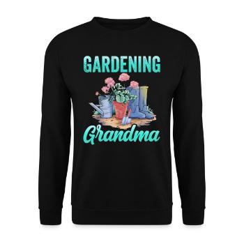 Gartenarbeit Oma Gärtnerin Garten Großmutter - Unisex Pullover - Schwarz - Vorne - Alina (178cm) & Michal (187cm)