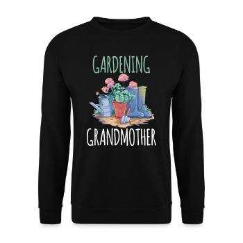 Gartenarbeit Großmutter Gärtnerin Oma Garten - Unisex Pullover - Schwarz - Vorne - Alina (178cm) & Michal (187cm)