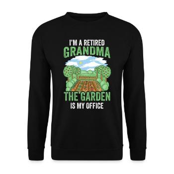 Ich Bin Eine Großmutter Im Ruhestand Garten Oma - Unisex Pullover - Schwarz - Vorne - Alina (178cm) & Michal (187cm)