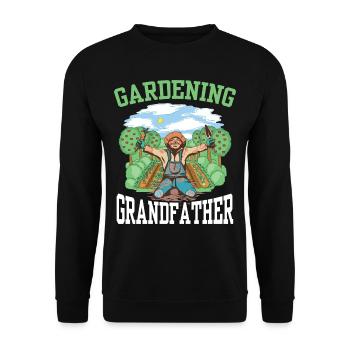 Gartenarbeit Großvater Gärtner Opa Garten - Unisex Pullover - Schwarz - Vorne - Alina (178cm) & Michal (187cm)