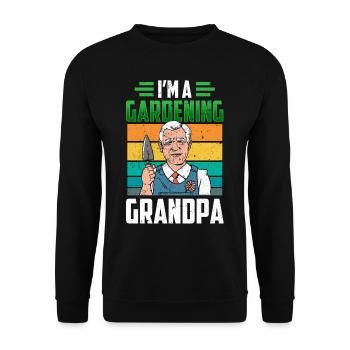 Je suis un grand-père jardinier jardinier - Sweat-shirt Unisexe - noir - Devant - Alina (178cm) & Michal (187cm)