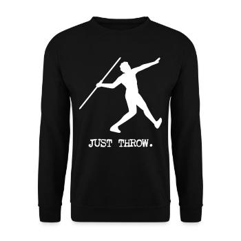 Il suffit de lancer le javelot lancer du javelot lancer du javelot lancer du javelot - Sweat-shirt Unisexe - noir - Devant - Alina (178cm) & Michal (187cm)