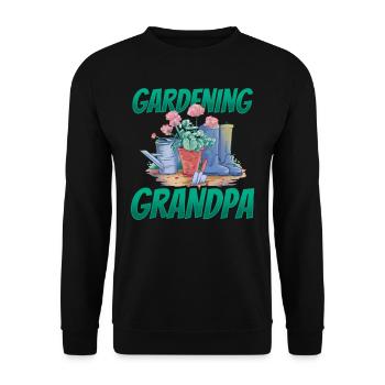 Jardinage Grand-père Grand-père Jardinier - Sweat-shirt Unisexe - noir - Devant - Alina (178cm) & Michal (187cm)