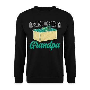 Jardinage Grand-père Grand-père Jardinier - Sweat-shirt Unisexe - noir - Devant - Alina (178cm) & Michal (187cm)