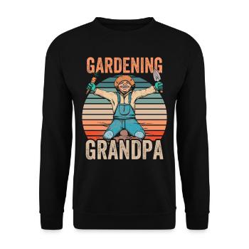 Jardinage Grand-père Jardinier Grand-père Jardin - Sweat-shirt Unisexe - noir - Devant - Alina (178cm) & Michal (187cm)
