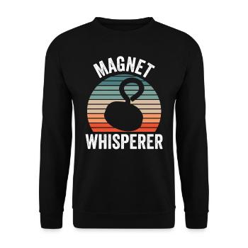 Magnet Whisperer Magnetic Fisher Pêche magnétique - Sweat-shirt Unisexe - noir - Devant - Alina (178cm) & Michal (187cm)
