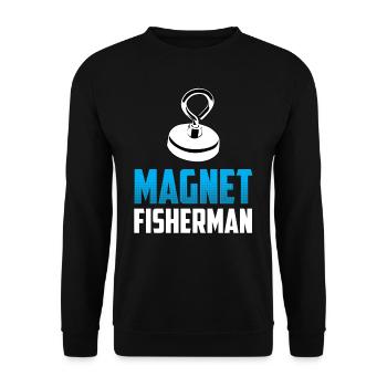 Aimant de pêche magnétique pour pêcheurs magnétique - Sweat-shirt Unisexe - noir - Devant - Alina (178cm) & Michal (187cm)