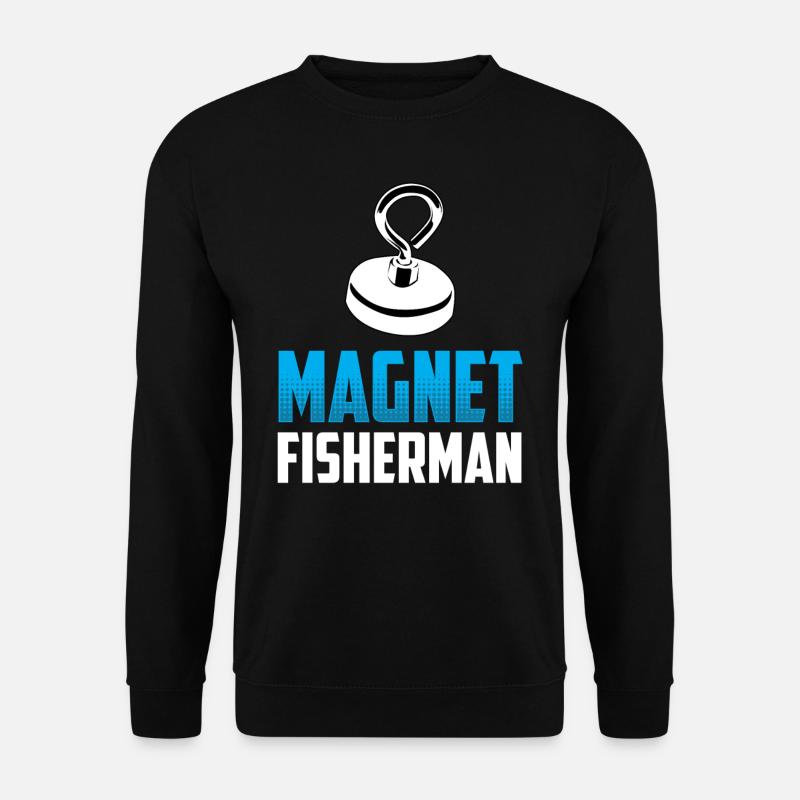 Magnetfischer Magnetfischen Magnet - Unisex Pullover - Schwarz