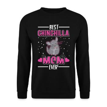 Best Chinchilla Mom Ever - Unisex Pullover - Schwarz - Vorne - Alina (178cm) & Michal (187cm)