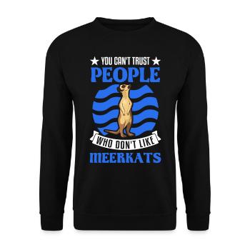 Suricate Cadeau Suricate Suricate - Sweat-shirt Unisexe - noir - Devant - Alina (178cm) & Michal (187cm)