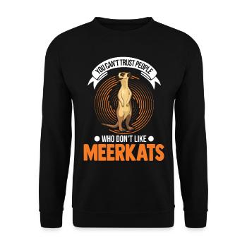 Suricate Cadeau Suricate Suricate - Sweat-shirt Unisexe - noir - Devant - Alina (178cm) & Michal (187cm)