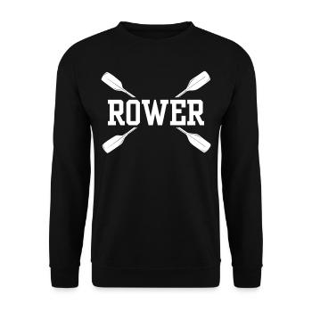 Rower Rowing Rowing Rowing Rowing Boat Rowing - Unisex Sweatshirt - black - Front - Alina (178cm) & Michal (187cm)