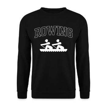 Rowing Rowing Rowing Boat Rowing Rowing Rowing - Unisex Sweatshirt - black - Front - Alina (178cm) & Michal (187cm)