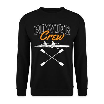Rudermannschaft Ruderboot Ruder Rudern Ruderer - Unisex Pullover - Schwarz - Vorne - Alina (178cm) & Michal (187cm)